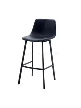 Высокий барный стул из кованого железа для отдыха в Скандинавии, металлическая спинка для кафе, барный стул для дома, простой барный стул для ресторана, обеденный стул