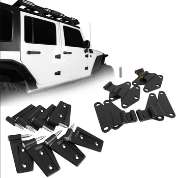 Комплект крепления на 4 Дверных петлях со стороны кузова Автомобиля, Детали и аксессуары из нержавеющей Стали для Jeep Wrangler JK 2007-2018