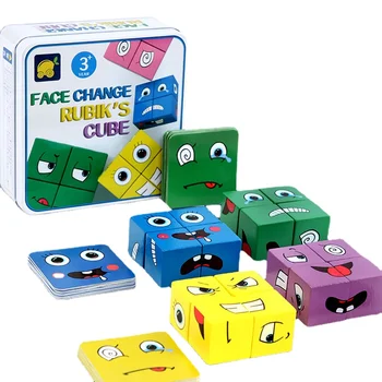 Yy Головоломка, Детский смайлик, Строительные блоки, Интерактивные развивающие игрушки для родителей и детей