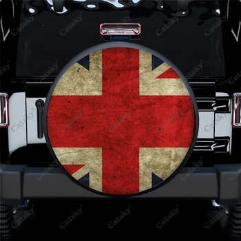 Чехол для автомобильных шин с британским флагом, подарок отца, автозапчасти, чехол для запасных шин, Персонализированный чехол для шин для кемпера