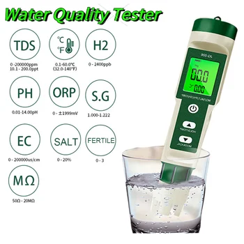 Цифровой Тестер качества воды 10 в 1 Ручка для проверки качества воды высокой точности Инструмент Для измерения качества Воды Ручка Для измерения воды