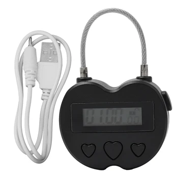 Прочный Навесной замок Smart Time Lock ABS Горячая Продажа Многофункциональный Перезаряжаемый Полезный С ЖКдисплеем 1 ШТ 30 грамм