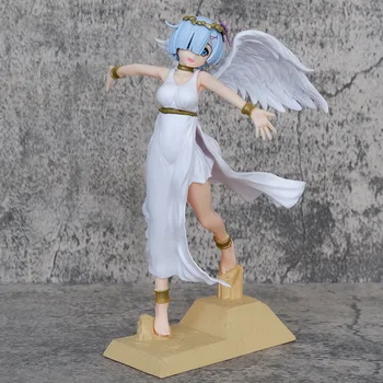 21 СМ Re: ноль, начинающий жизнь в другом мире Мультфильм Kawaii Rem Super Angel Ver. Фигурка милой аниме-девушки, фигурка Модель игрушки Декор